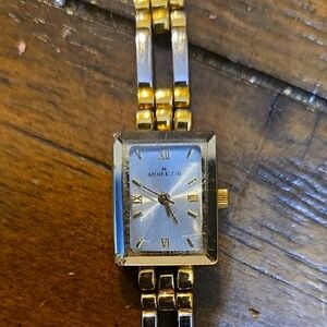 Anne Klein Two-Tone Gold and Silver Watch